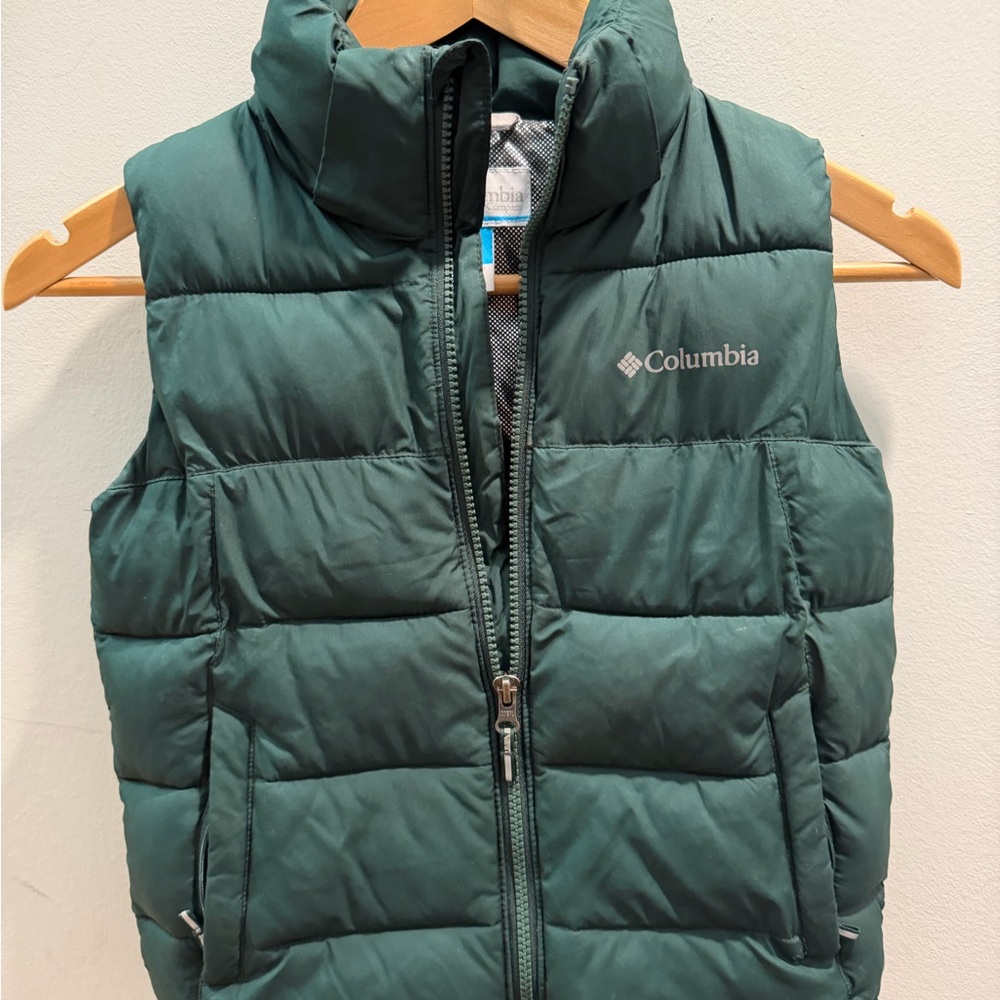 Columbia Dark Green Quilted Kids Puffer Vest
